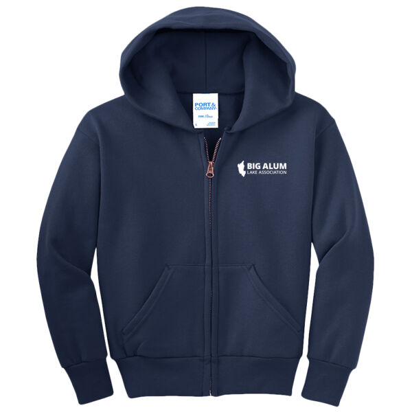 Big Alum - Youth Core Fleece Full Zip Hooded Sweatshirt Thumbnail